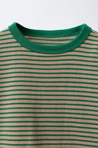 HEAVY WEIGHT STRIPED T-SHIRT