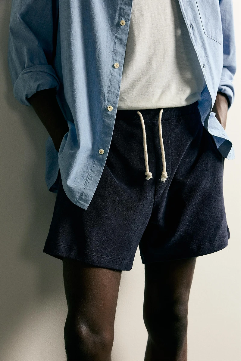 RELAXED FIT TERRY SHORTS