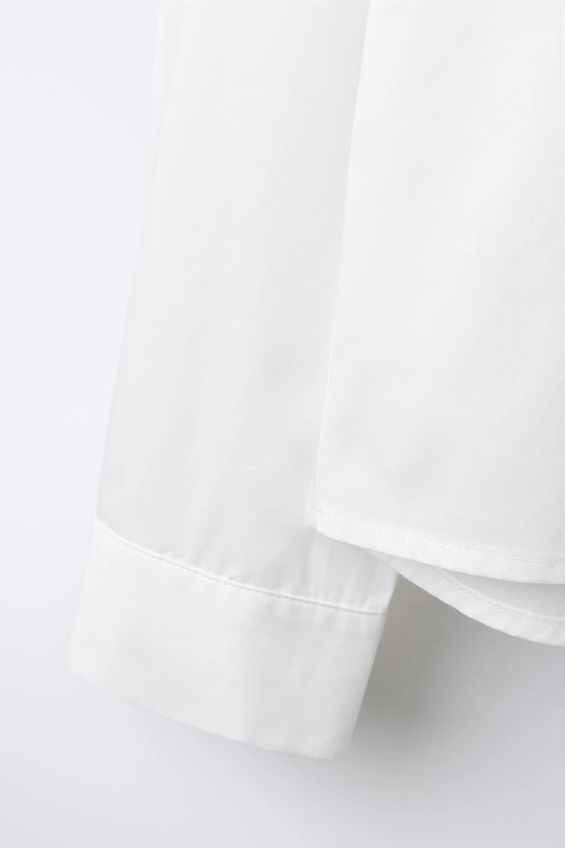 CHEMISE EN POPELINE À POCHE