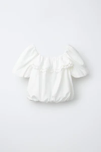 EMBROIDERED PUFFY TOP