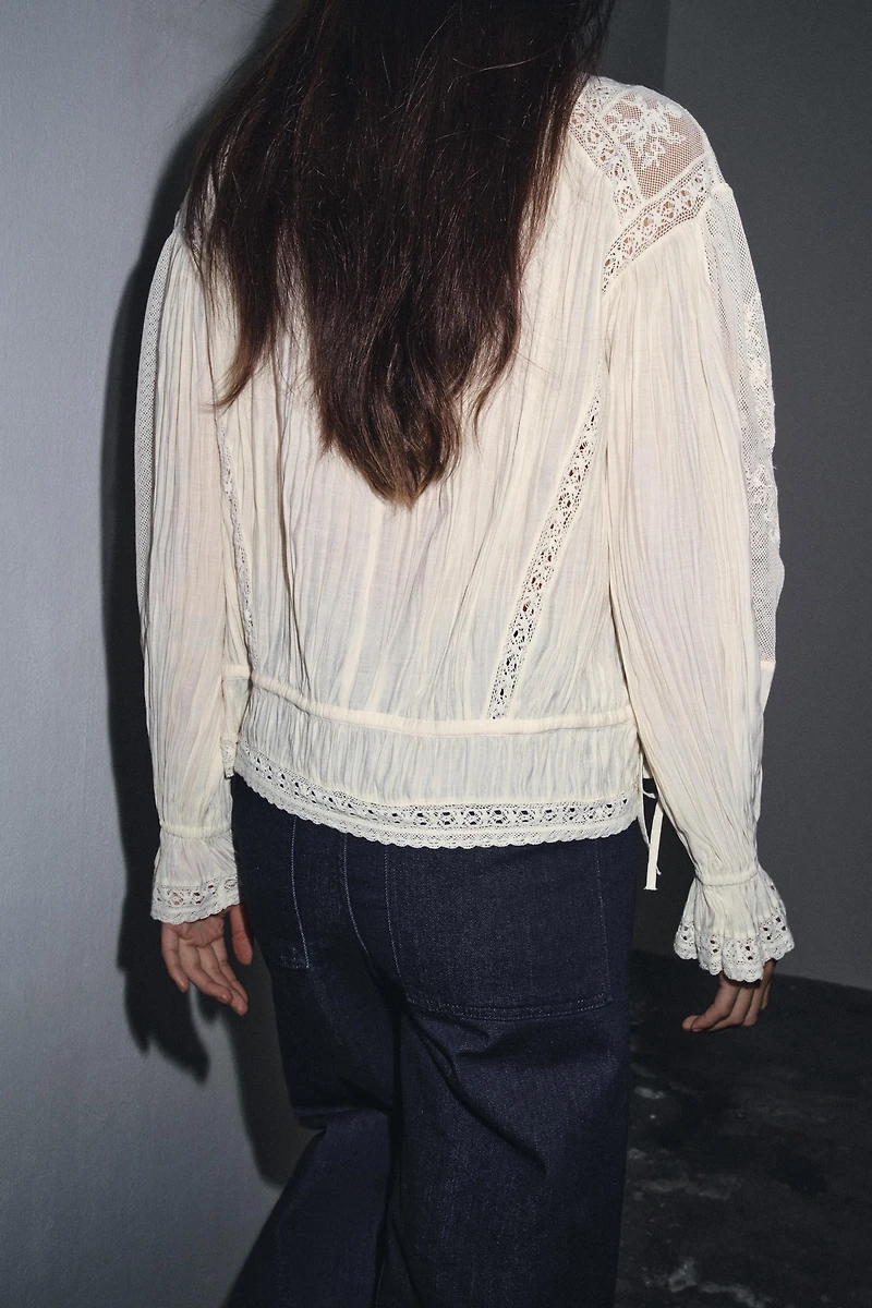ZW COLLECTION EMBROIDERED ROMANTIC BLOUSE