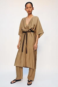 ZW COLLECTION LINEN BLEND TUNIC DRESS