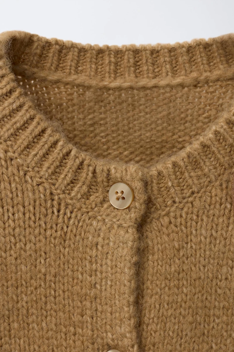 ORGANZA BOW CARDIGAN