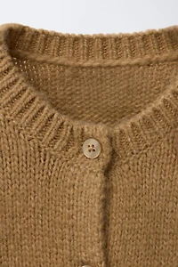 ORGANZA BOW CARDIGAN