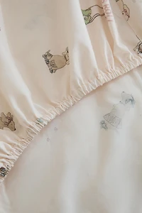 CHILDREN'S SKATING DOG FITTED SHEET