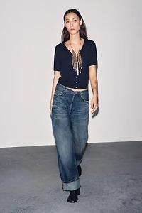 GILET MANCHES COURTES 100 % LAINE EXTRAFINE