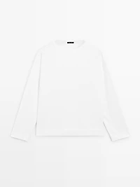 Long sleeve cotton sweatshirt