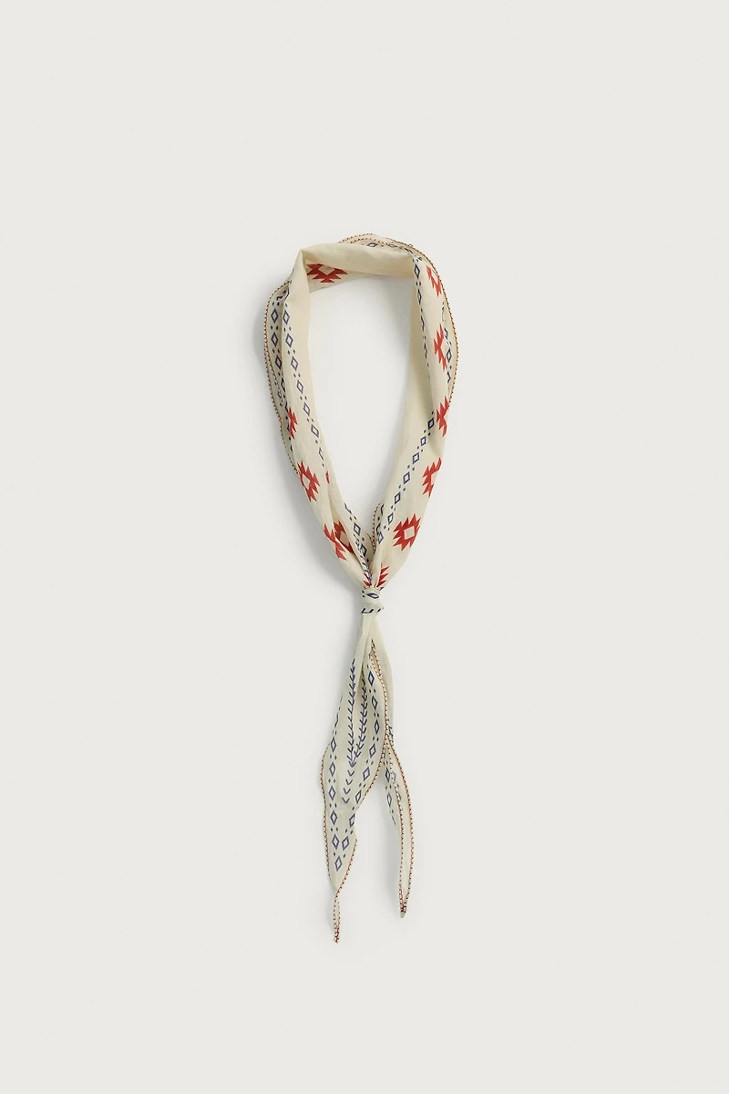 LONG GEOMETRIC PRINT BANDANA