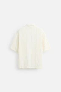JACQUARD FRAYED SHIRT