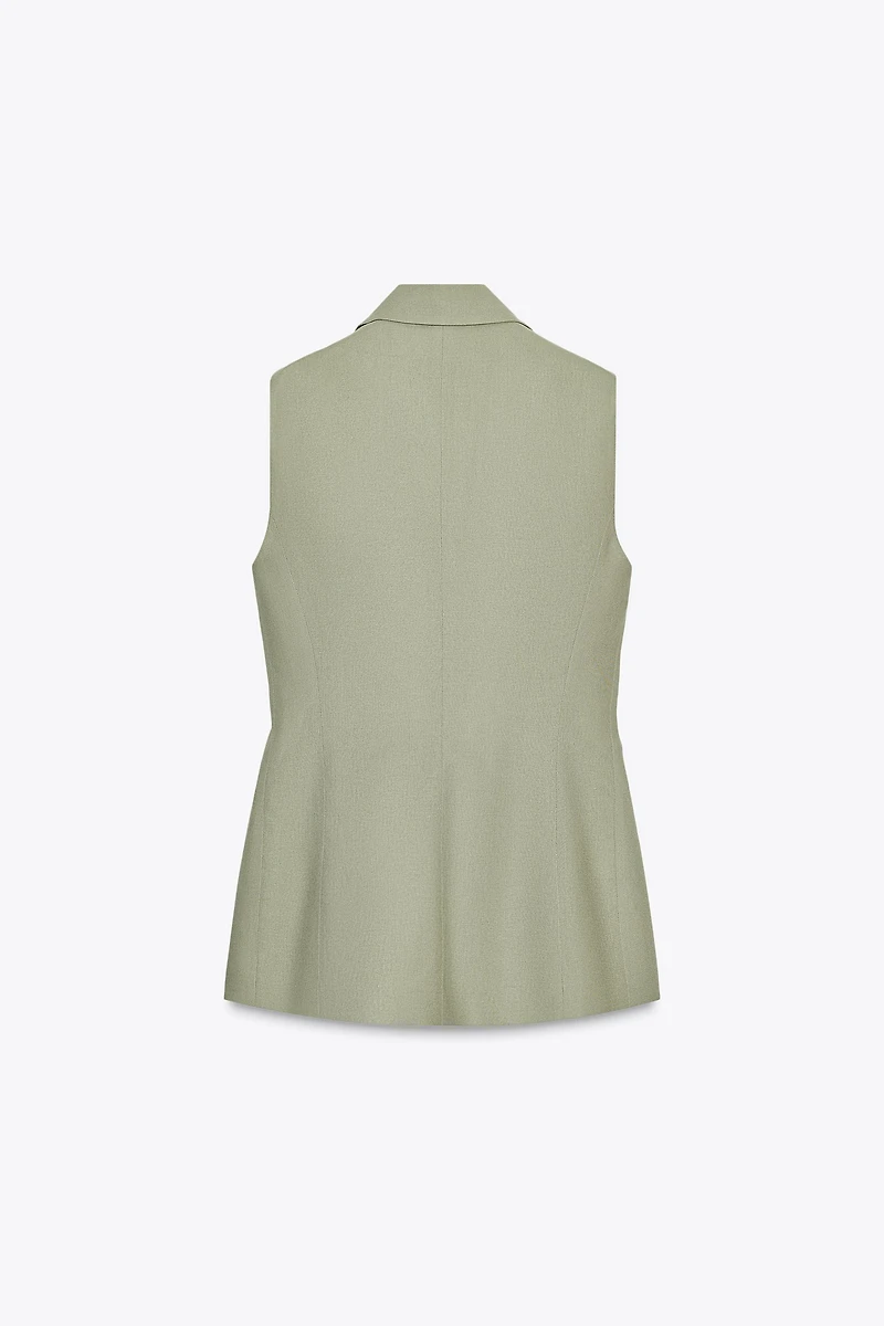 LINEN LONG VEST