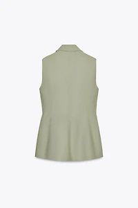 LINEN LONG VEST