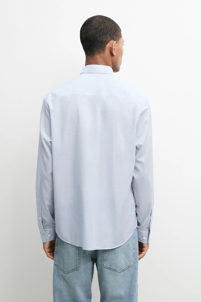 100% cotton regular fit gingham check shirt