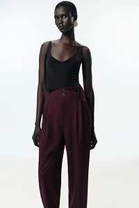 PLEATED PAPERBAG PANTS