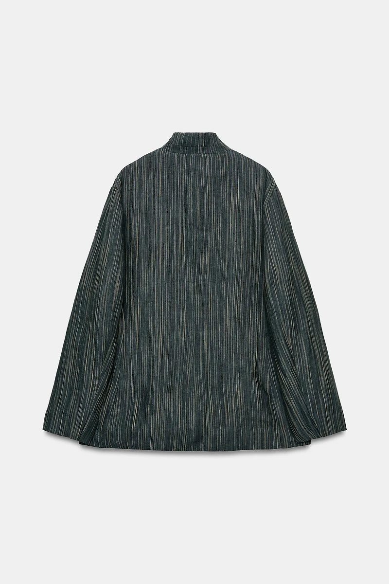ZW COLLECTION STRIPED LINEN BLAZER
