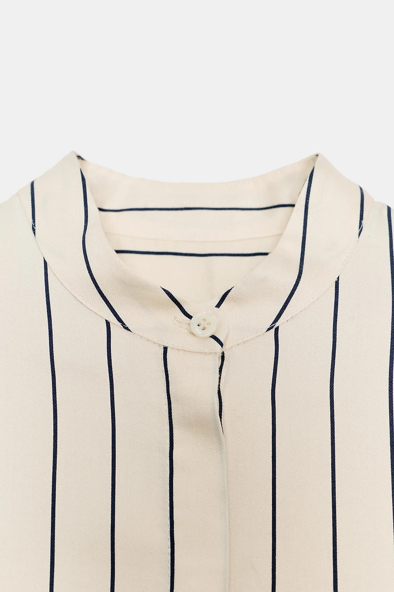 ZW COLLECTION STRIPED VOLUMINOUS SLEEVE SHIRT