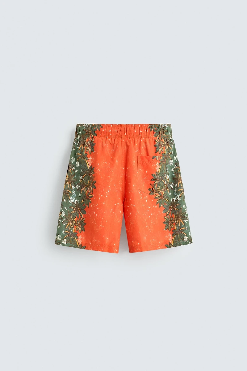 MAILLOT DE BAIN LONG À IMPRIMÉ FLORAL