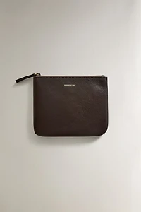 LEATHER "EMERGENCY BAG" MAKEUP BAG