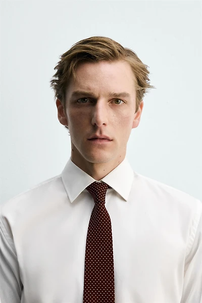 100% SILK POLKA DOT TIE