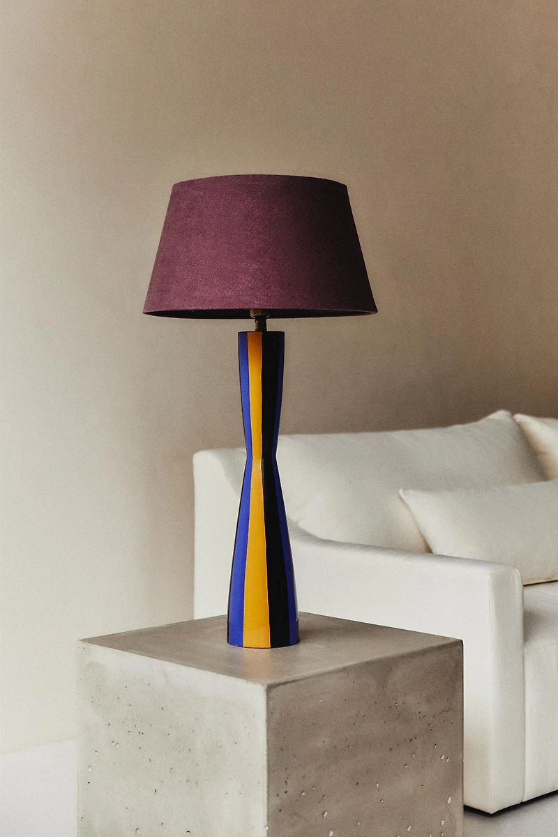 TABLE LAMP WITH STRIPED BASE X COLLAGERIE