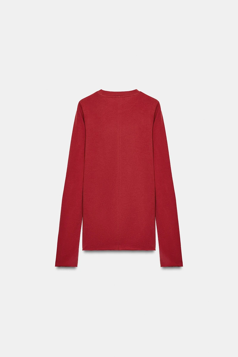 COTTON LONG SLEEVE T-SHIRT