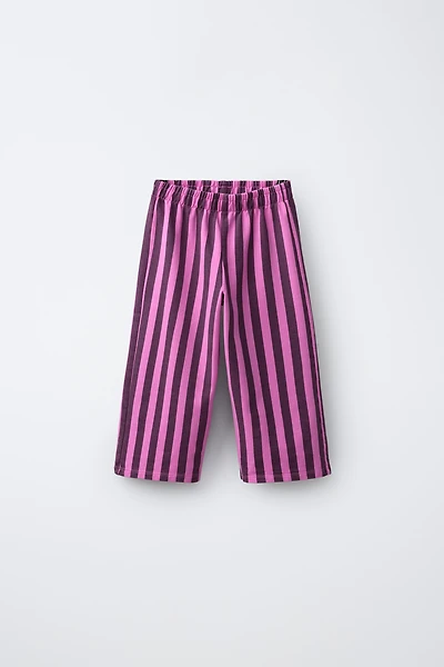 STRIPED PLUSH CULOTTES