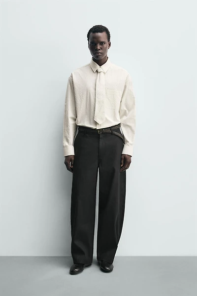 COMBINATION STRIPED TIE SHIRT