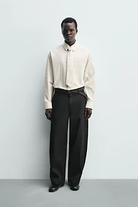 CHEMISE À RAYURES AVEC CRAVATE BIMATIÈRE
