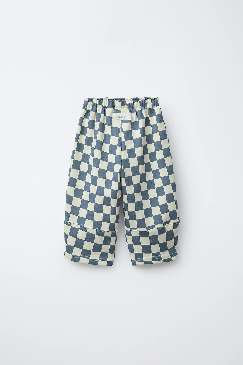 CHECKERED BALLOON PANTS