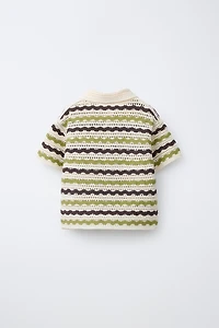 CHEMISE EN MAILLE CROCHET ZIGZAG