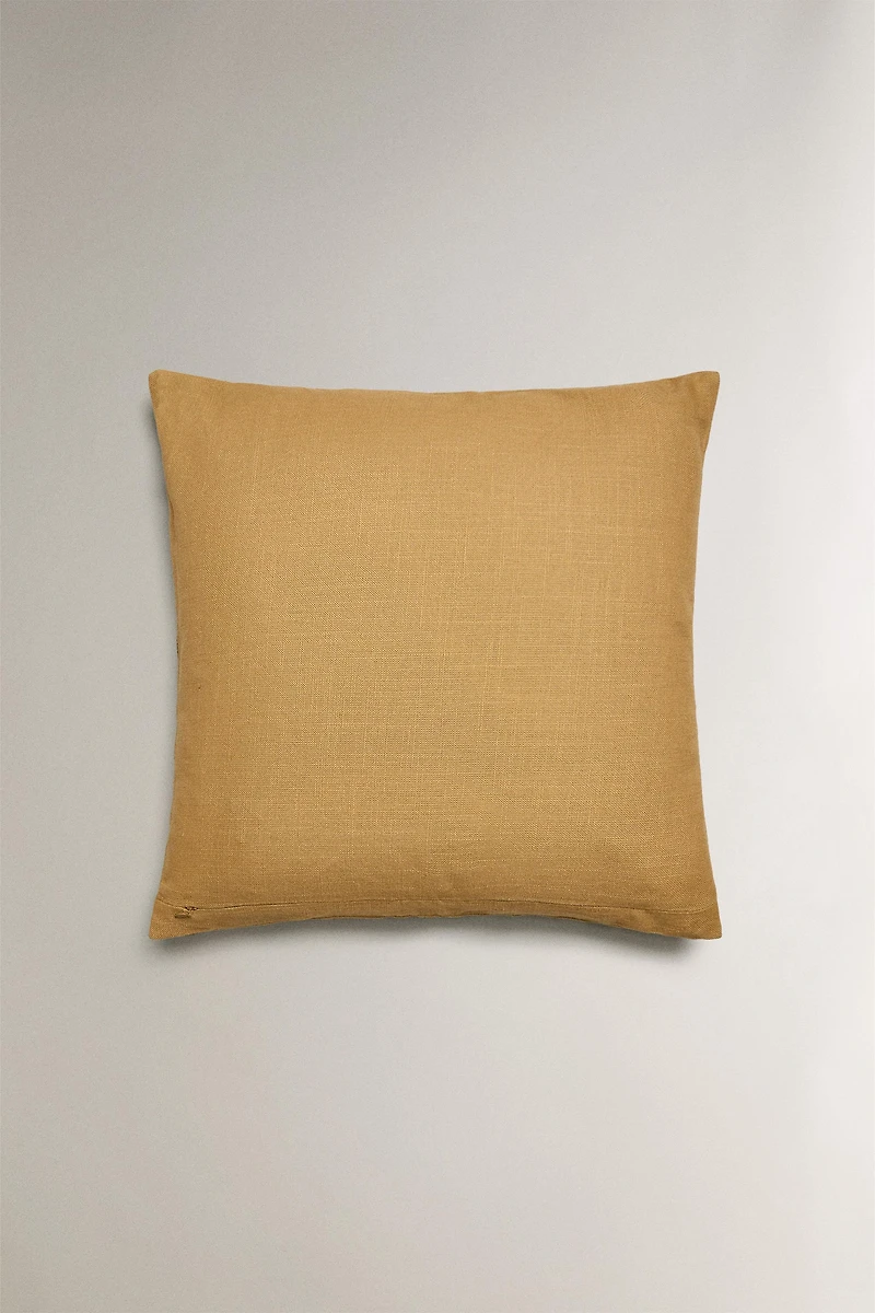 FLORAL EMBROIDERY THROW PILLOW COVER