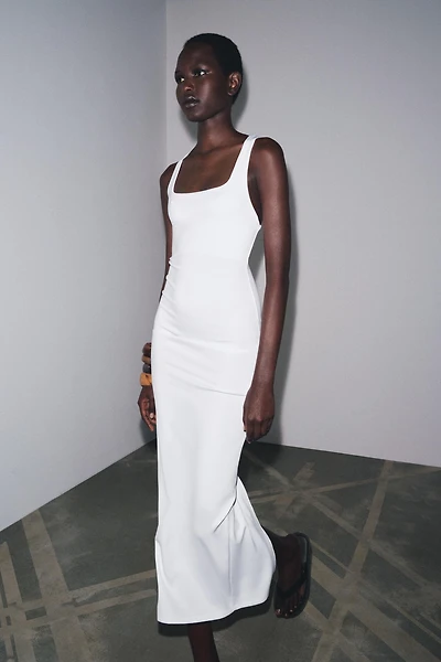 LONG POLYAMIDE BLEND DRESS