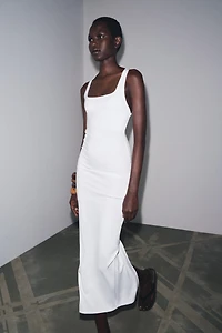 LONG POLYAMIDE BLEND DRESS