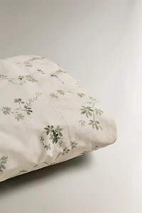 FLORAL PRINT SATEEN PILLOWCASE