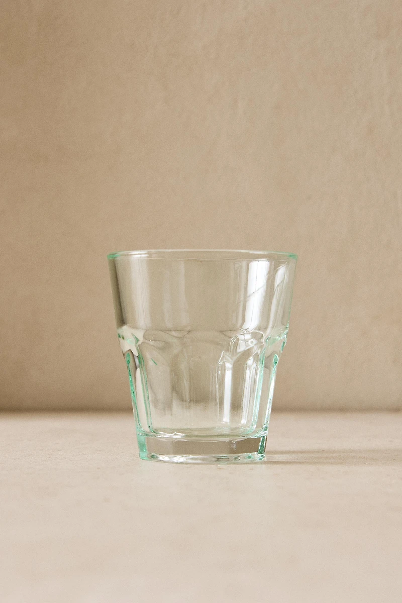 VERRE EN VERRE RECYCLABLE RELIEF