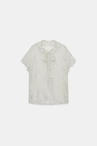 TIED POLKA DOT BLOUSE ZW COLLECTION