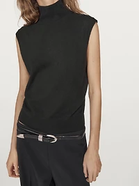 100% cashmere knit vest