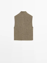 Veste sans manches 100 % lin