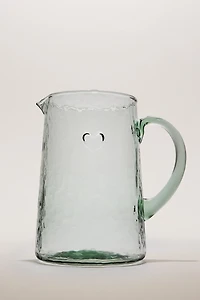 CHRISTMAS HEART GLASS PITCHER