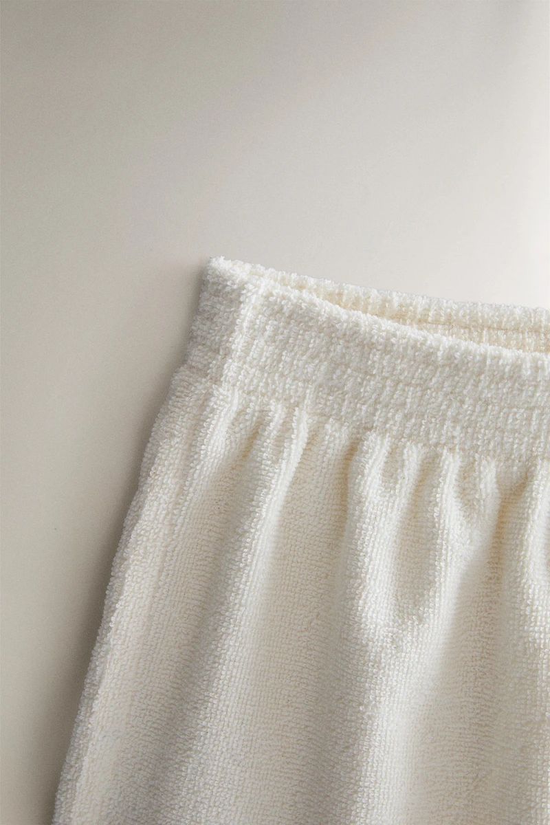 COTTON TERRYCLOTH BEACH SHORTS