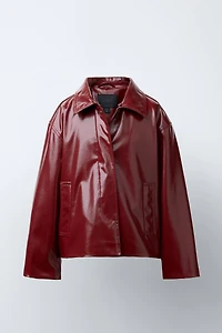 REMOVABLE COLLAR PATENT JACKET