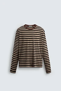 T-SHIRT À MANCHES LONGUES ET RAYURES