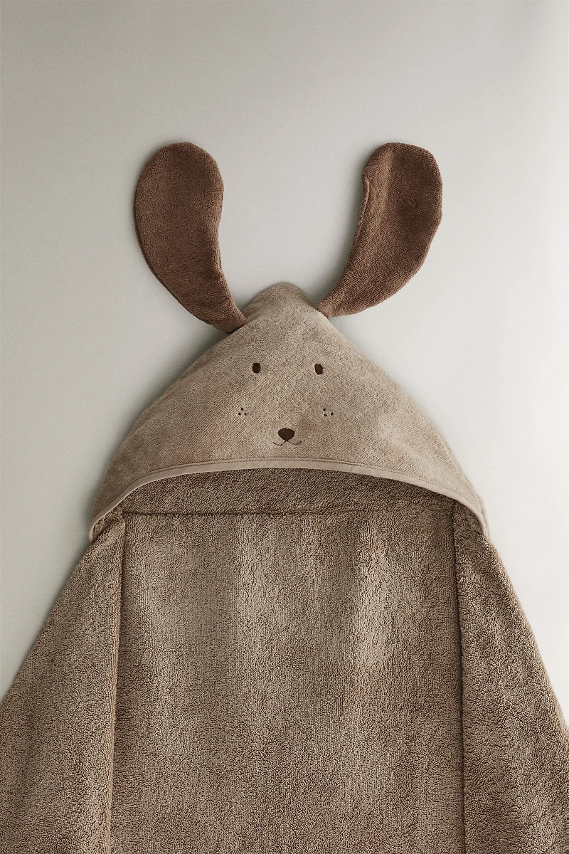 SERVIETTE DE BAIN À CAPUCHE ENFANT CHIEN