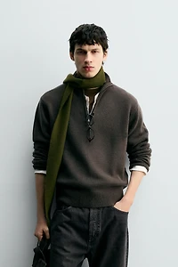 WOOL QUARTER-ZIP JUMPER