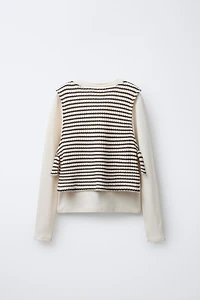 STRIPED VEST COMBINATION T-SHIRT