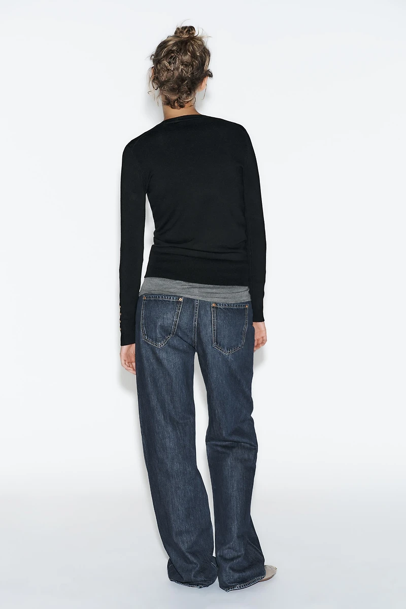 BASIC PLAIN KNIT SWEATER