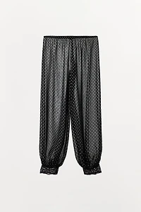 POLKA DOT LACE BLOOMER PANTS