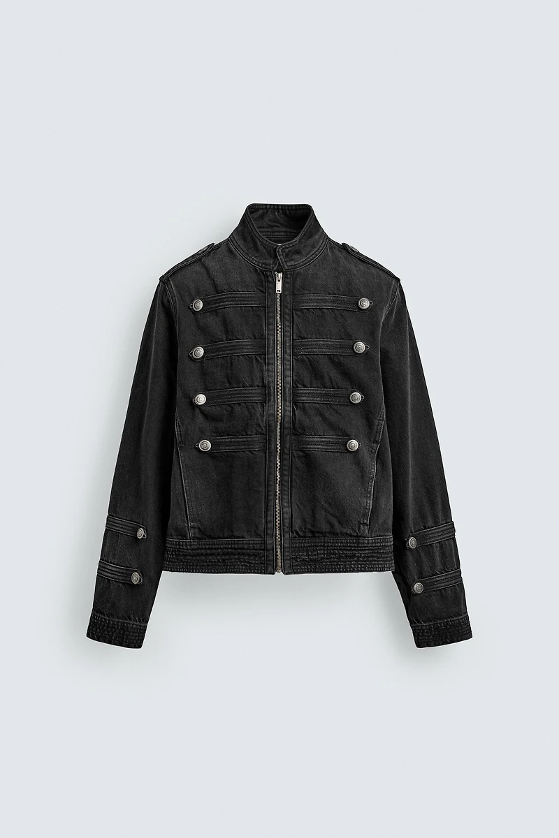 DENIM JACKET WITH FIREMAN CLASPS