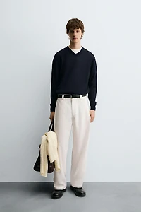 FLOWY PANTS WITH SIDE PLEATS