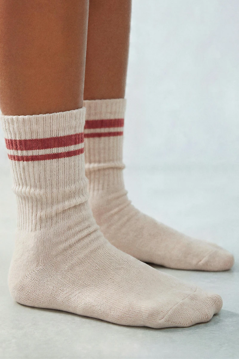 THREE-PACK OF STRIPED MID-CALF SOCKS