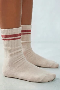 THREE-PACK OF STRIPED MID-CALF SOCKS